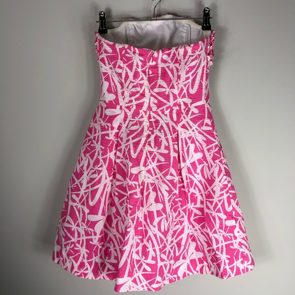 Lilly Pulitzer Ferra Strapless Dress Dragonfly 566 - Picture 6 of 9